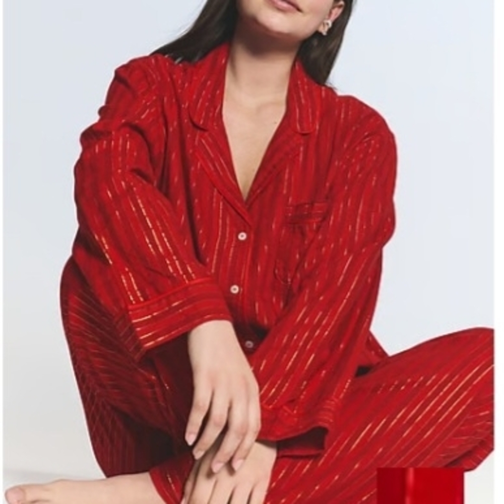 Victoria's Secret Red and White Pajama Set